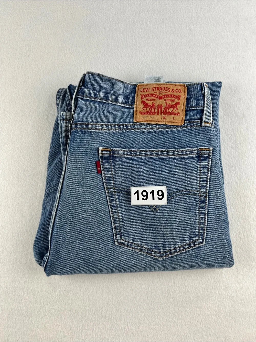 Levis 550 Straight Leg Medium Wash Denim Jeans Mens Sz 34x38 Classic Retro Worn